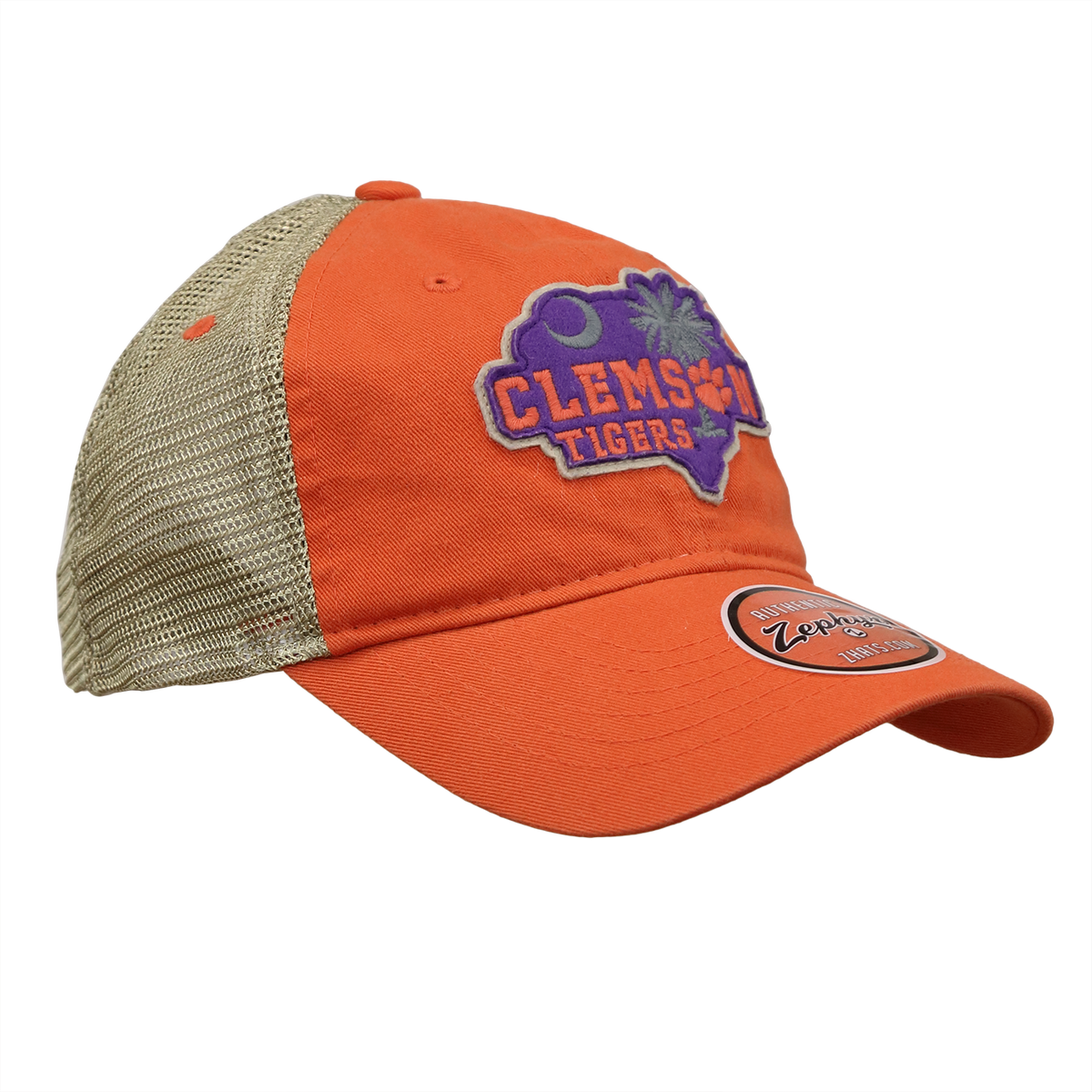 Clemson Tigers Heartland Palmetto Tree Trucker Hat - Snapback