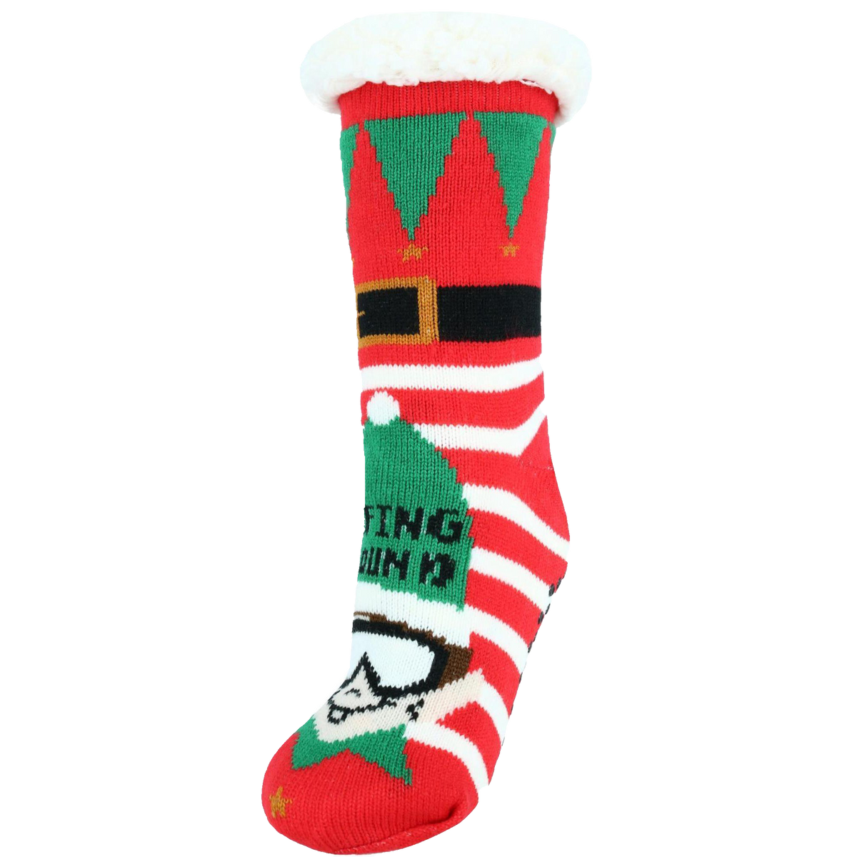 Super Soft Novelty Plush Lining Slipper Socks - Elfing Around