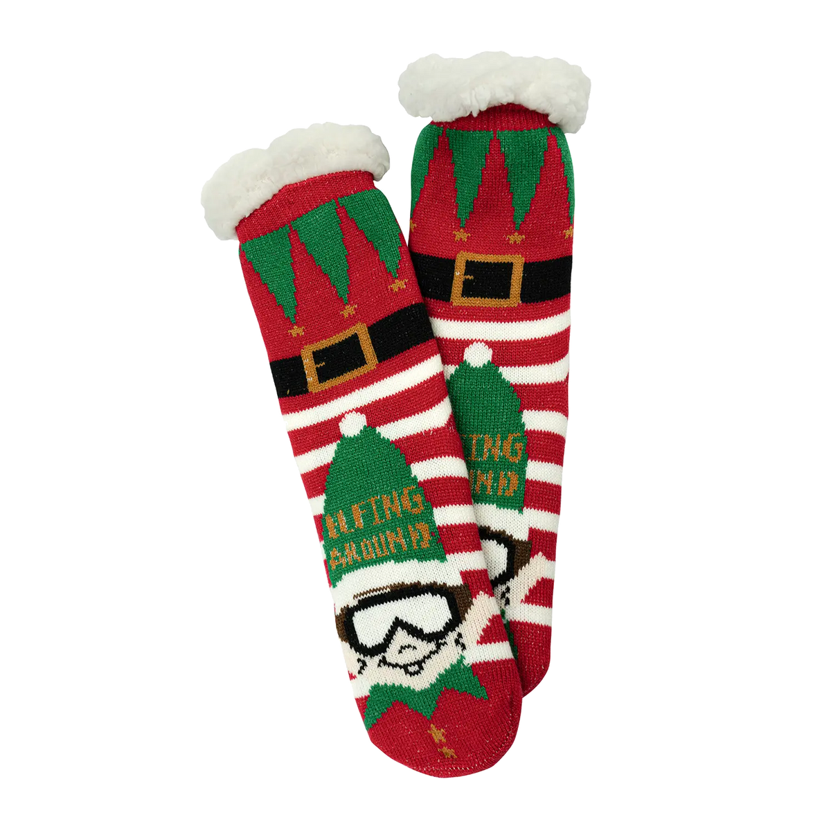 Super Soft Novelty Plush Lining Slipper Socks - Elfing Around