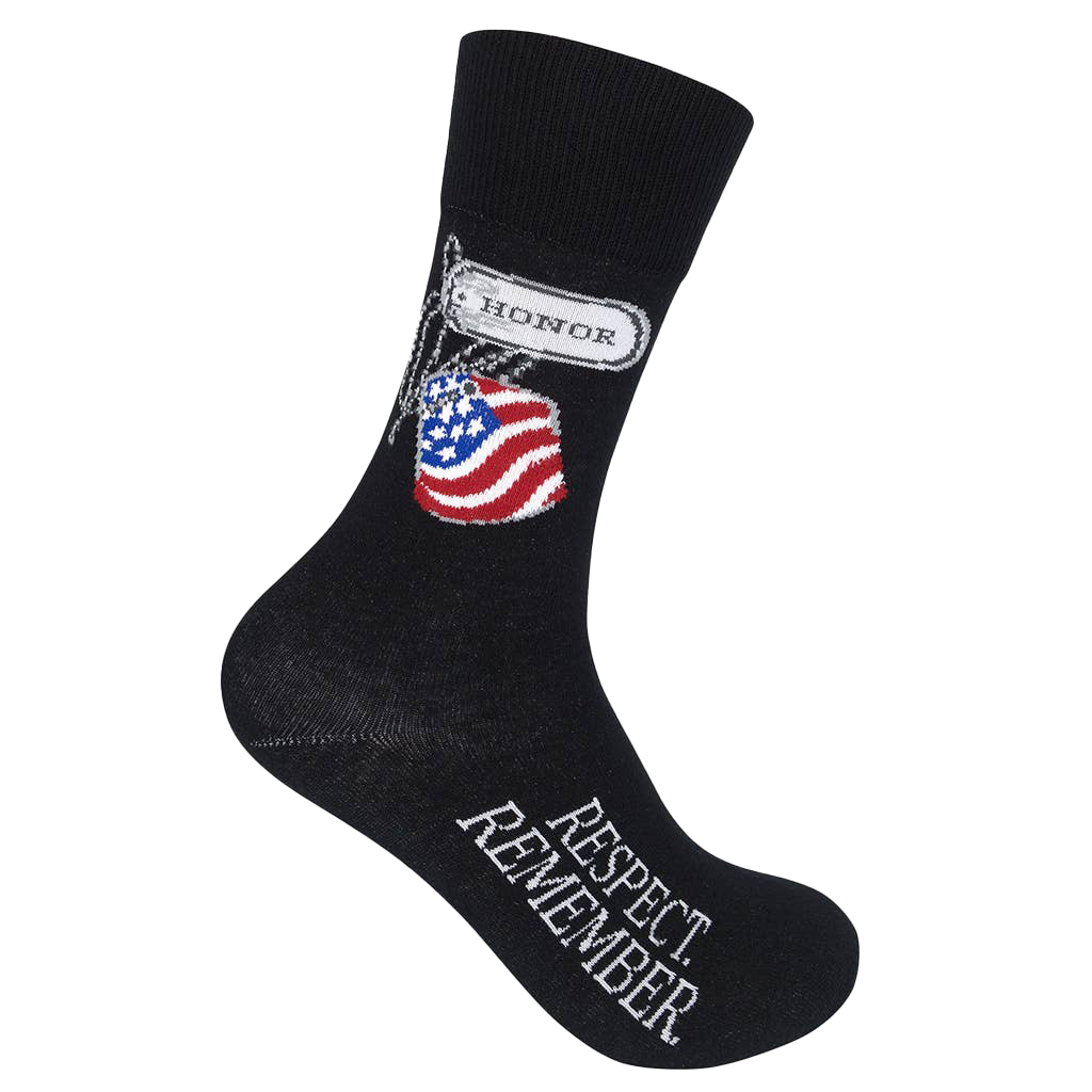 Honor. Respect. Remember. Veteran&#39;s Socks - Mens - 1 Pair