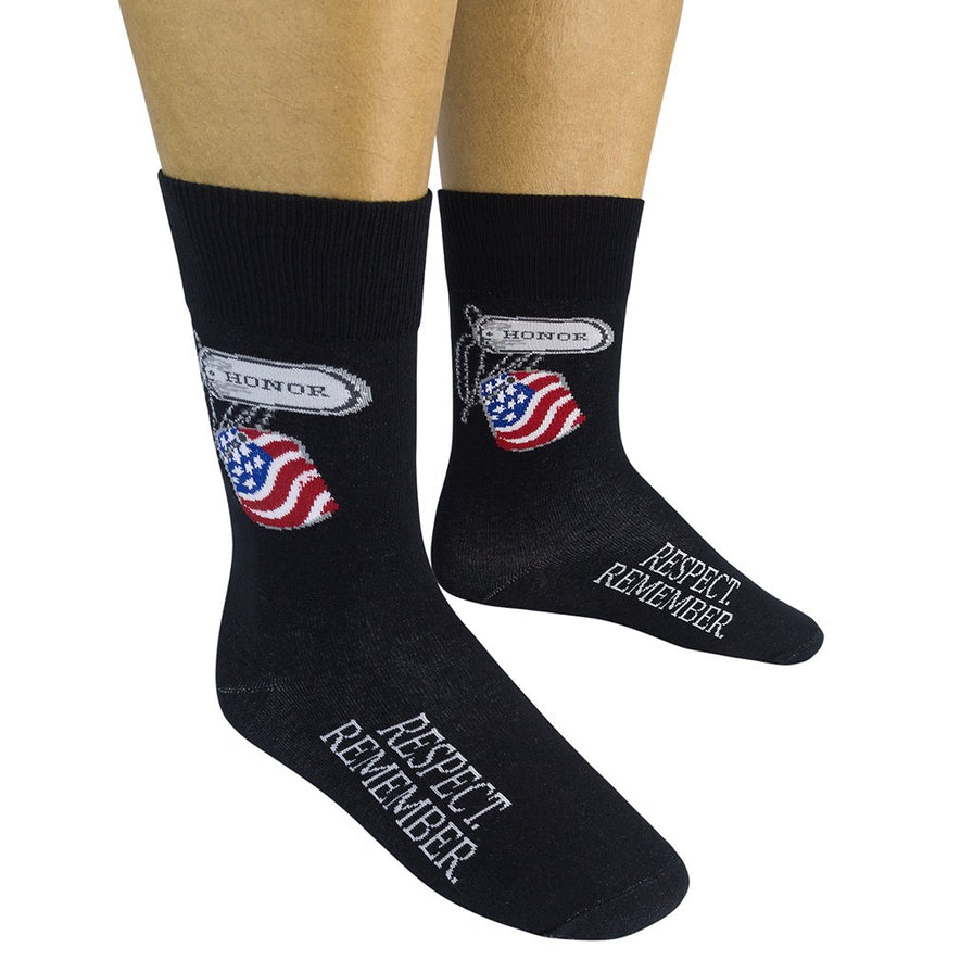 Honor. Respect. Remember. Veteran&#39;s Socks - Mens - 1 Pair