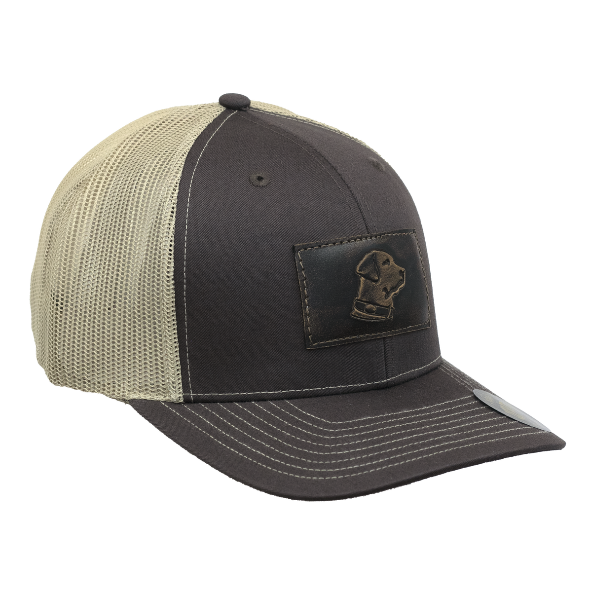 Labrador Retriever Burnished Leather Patch Hat