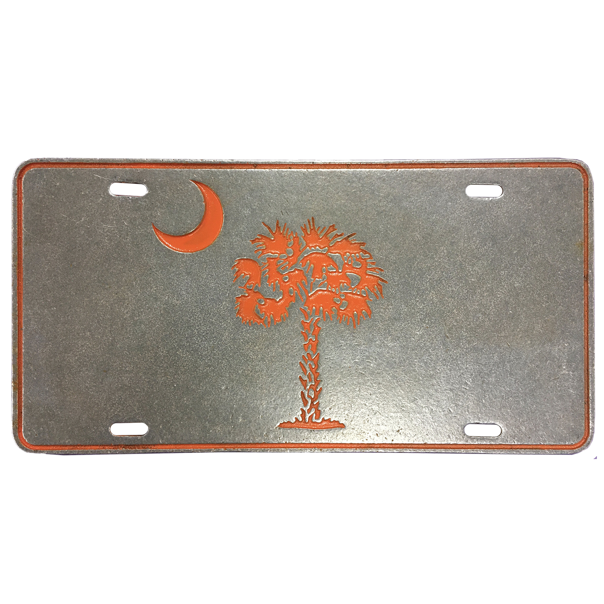 Orange Palm Tree License Plate