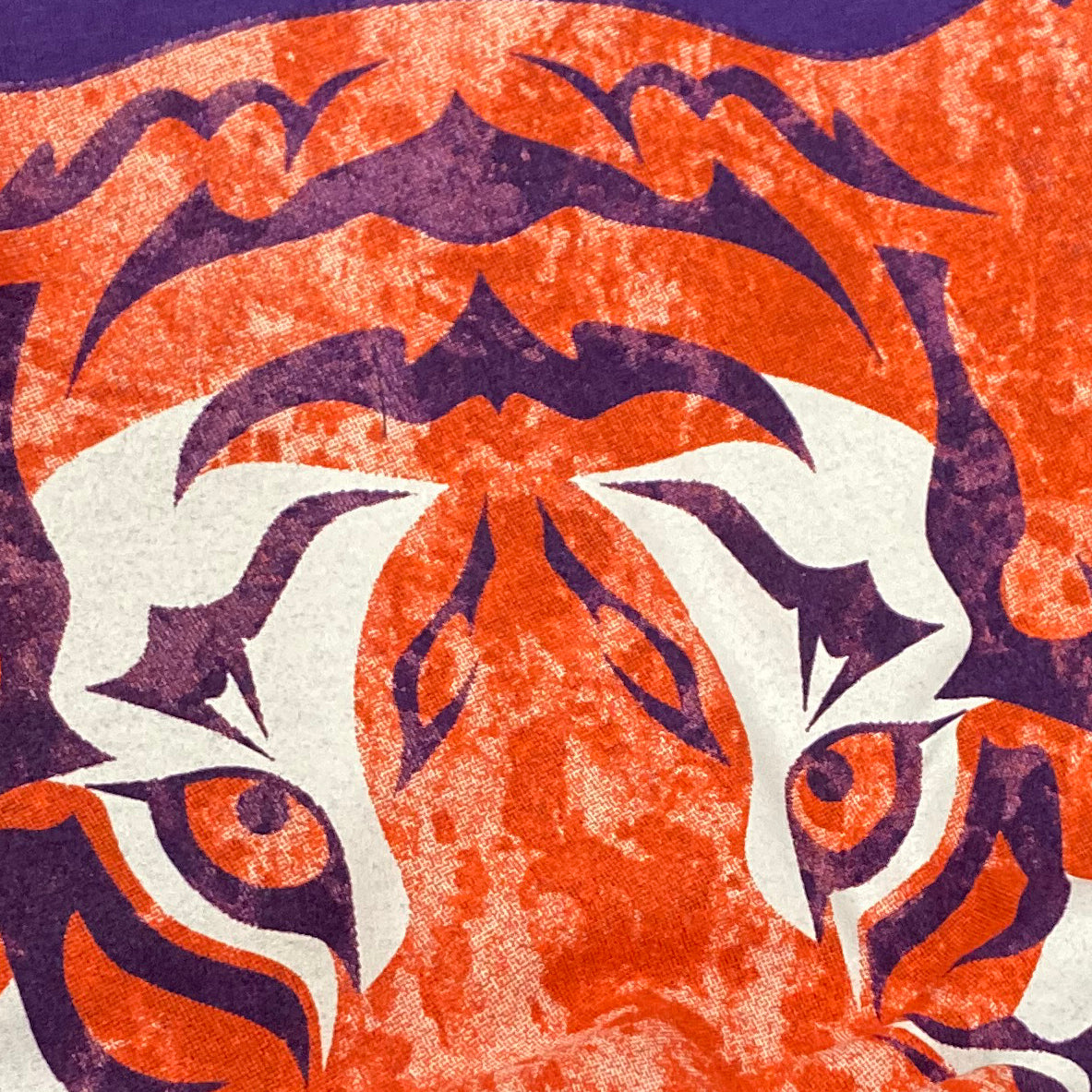 Clemson Tiger Head Ladies Purple Tee