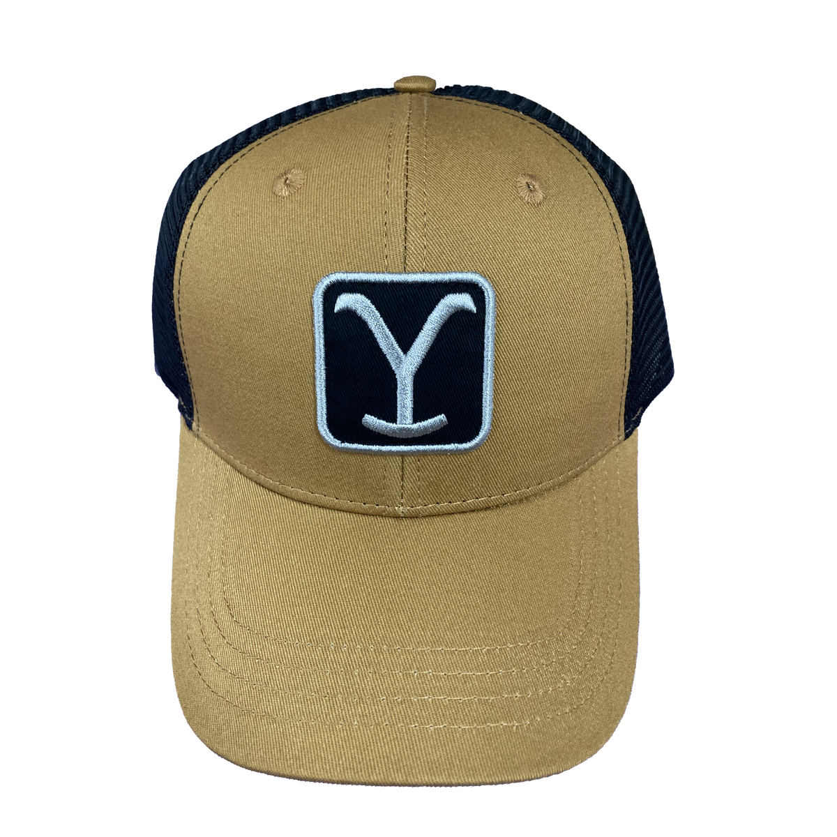 Yellowstone &quot;Y&quot; Logo on Wheat and Black Trucker Hat