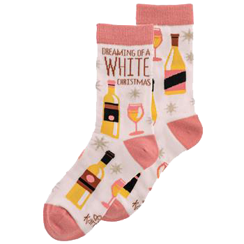 Holiday Socks - White Christmas - Crew
