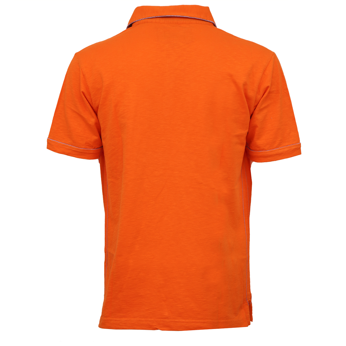 Orange with Lavender Trim Polo with White Tiger Paw