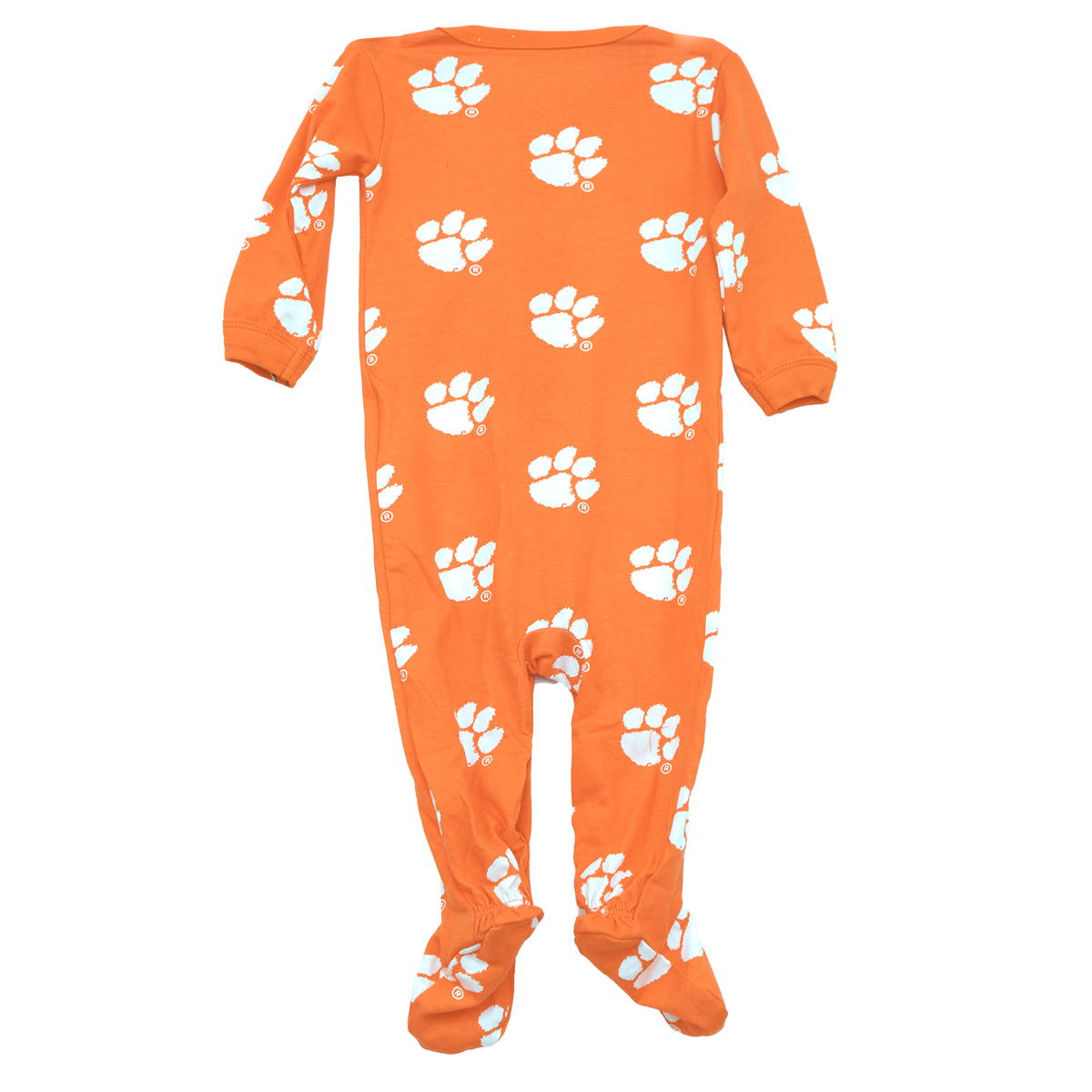 Clemson Paw Infant Footed Long Sleeve PJ&#39;s