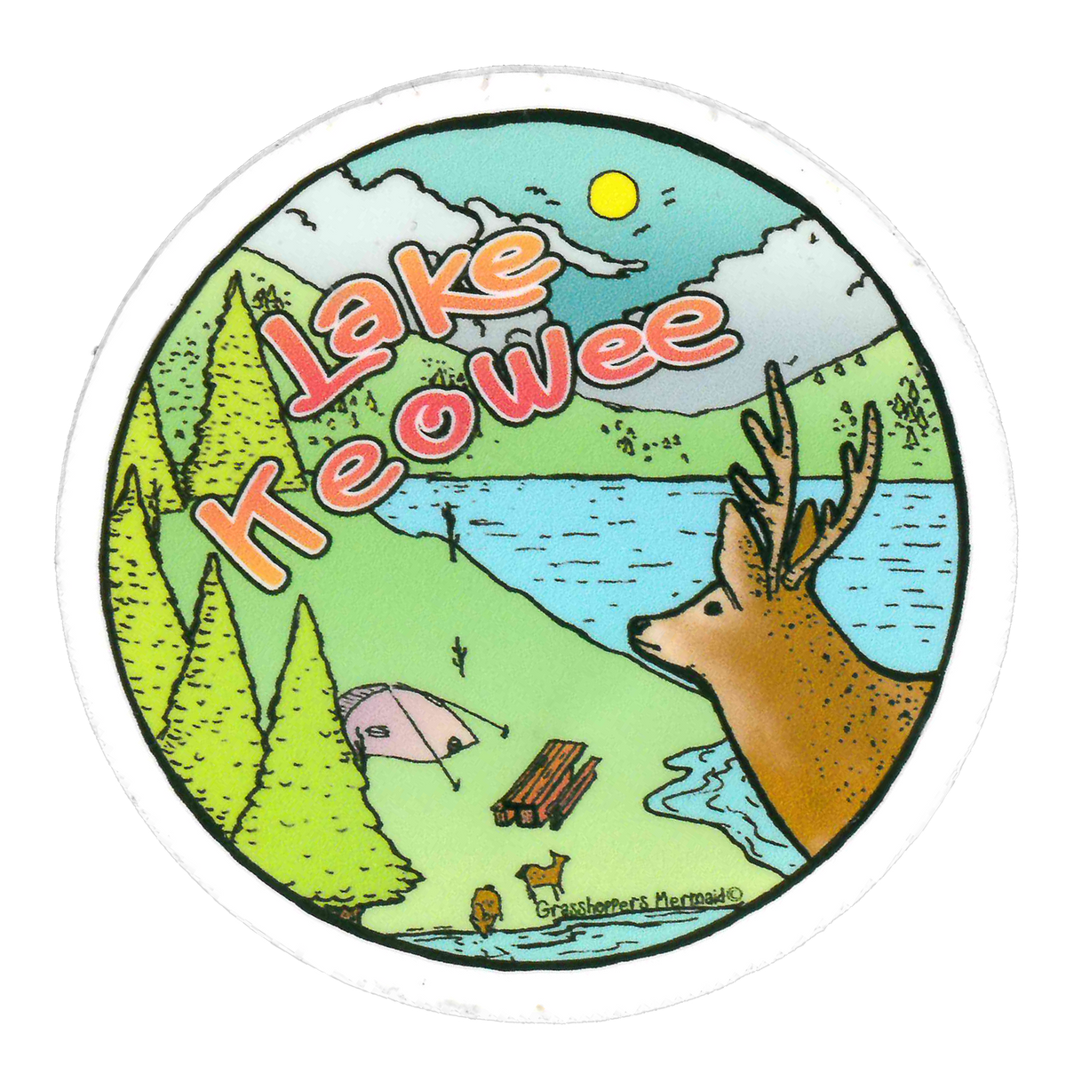 Lake Keowee Camping Lakeside Sticker