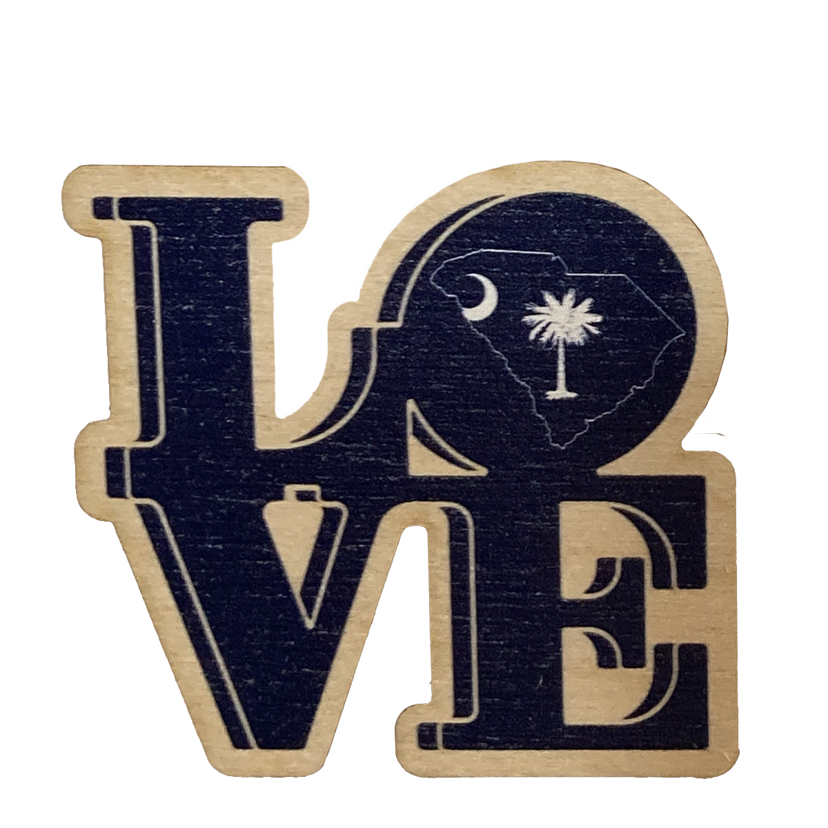 LOVE South Carolina Wooden Decal