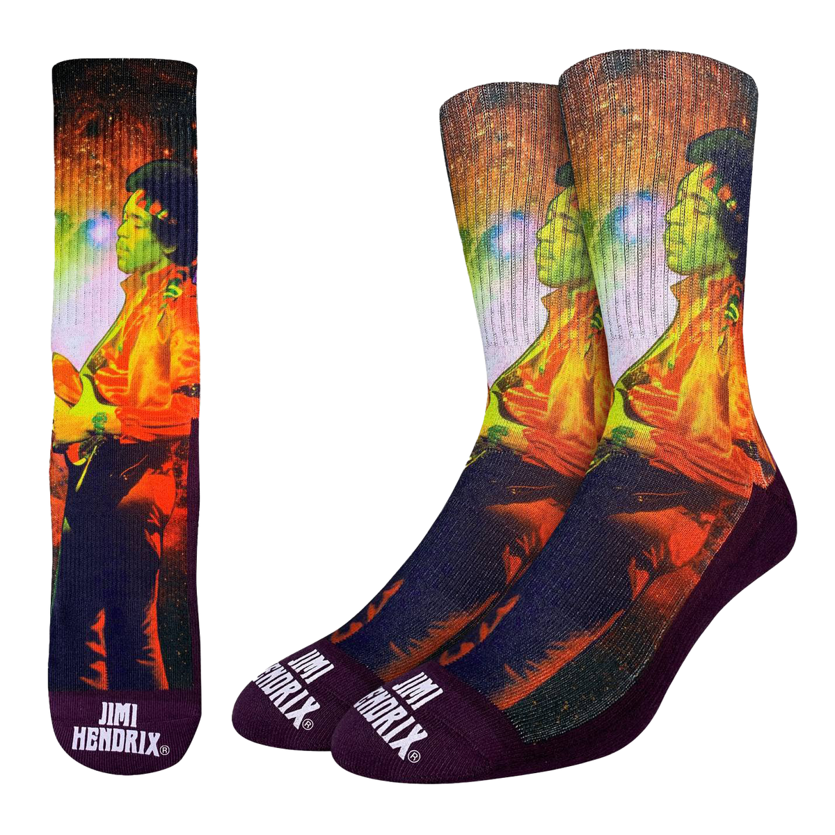 Men&#39;s Jimi Hendrix Rocking Space Socks - 1 pair