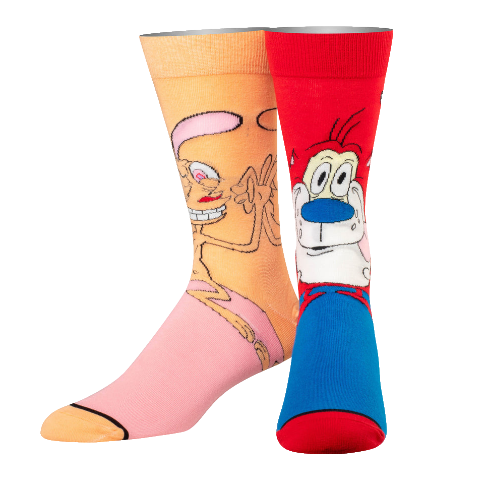Ren and Stimpy Socks - Mens - 1 Pair