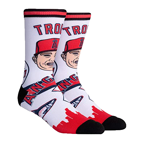 LA Angels Trout Pins Crew Socks