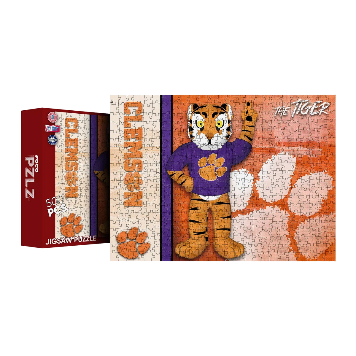 The Tiger Clemson Tigers Mascot 500 Piece Jigsaw Puzzle
