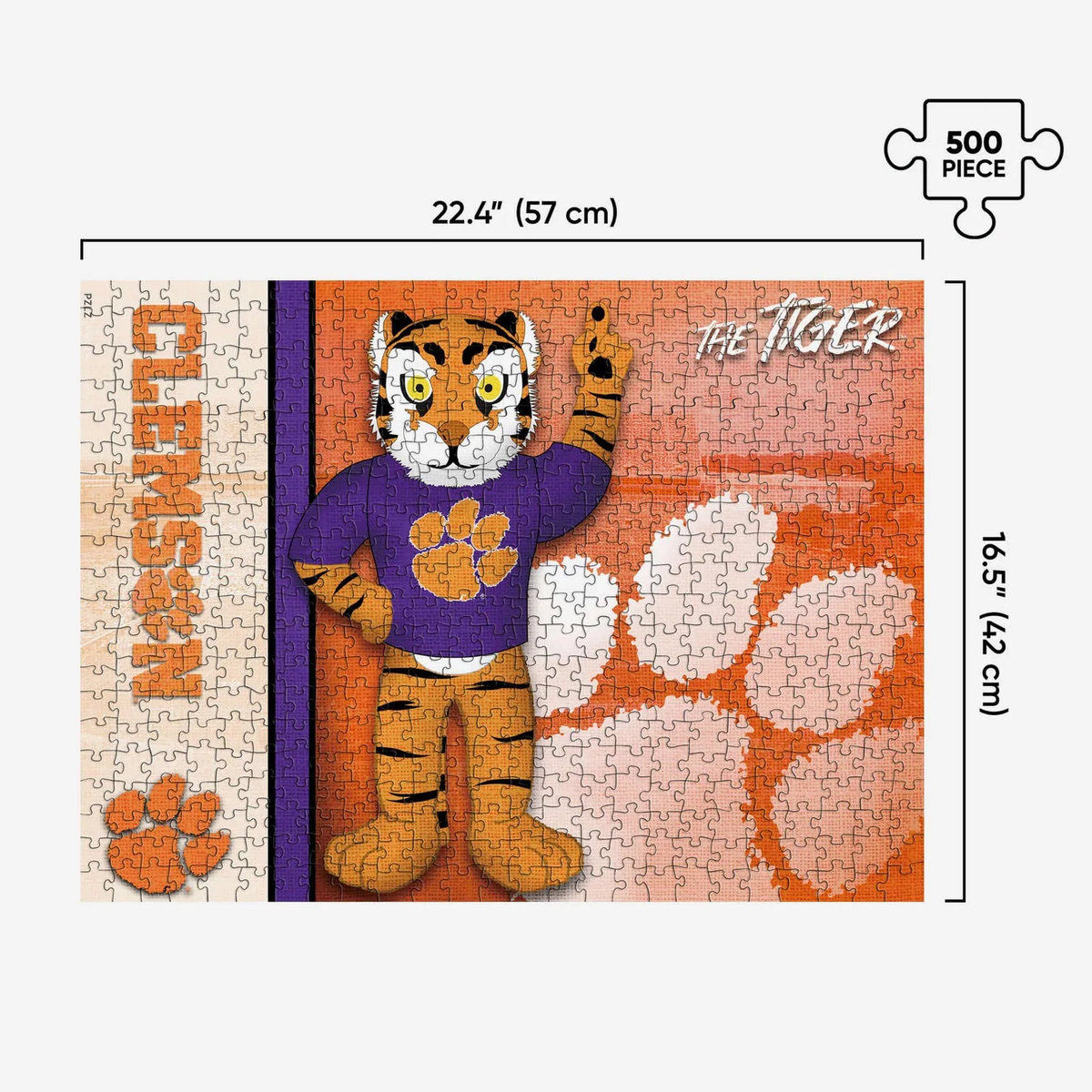 The Tiger Clemson Tigers Mascot 500 Piece Jigsaw Puzzle