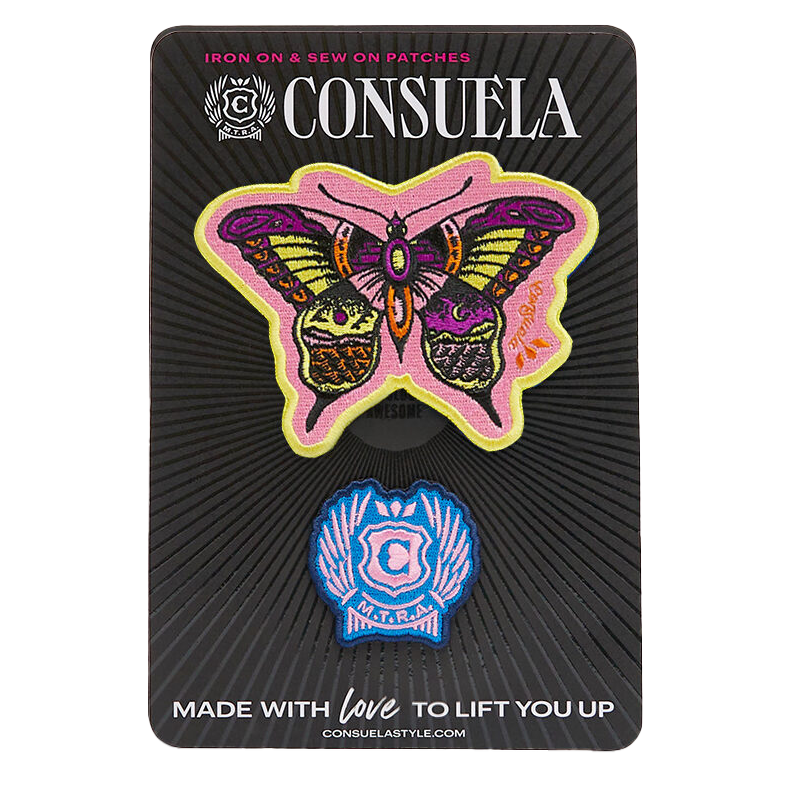 Consuela Board 8 Assorted Iron-On and Sew On Patches