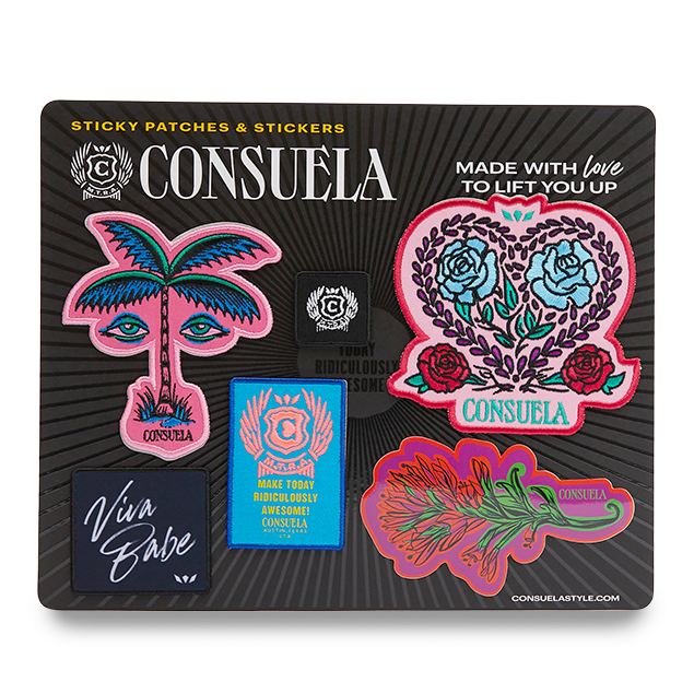 Consuela Board 10 Assorted Sticky Patches and Stickers