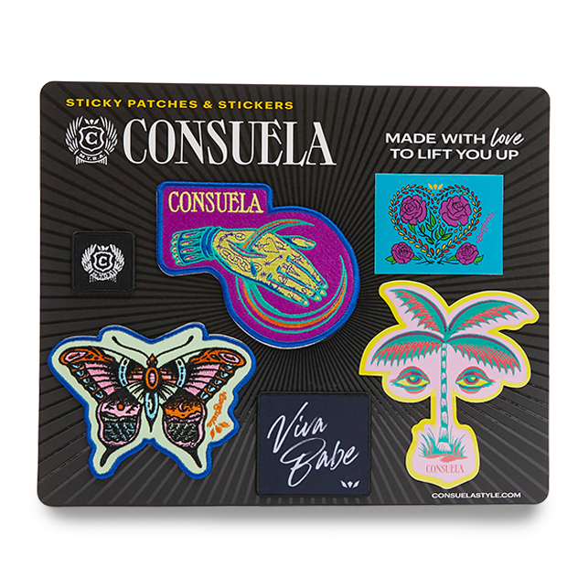 Consuela Board 12 Assorted Sticky Patches and Stickers