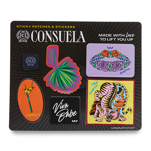 Consuela Board 14 Assorted Sticky Patches and Stickers