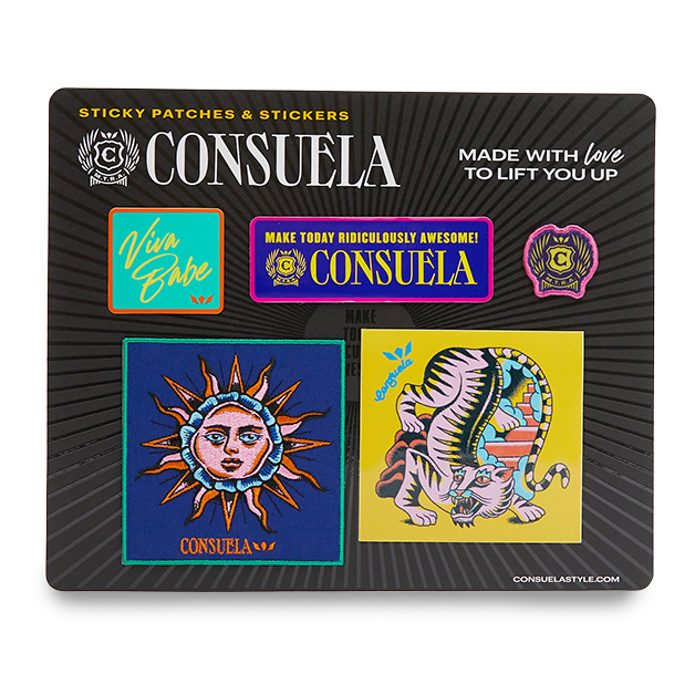 Consuela Board 6 Assorted Sticky Patches and Stickers