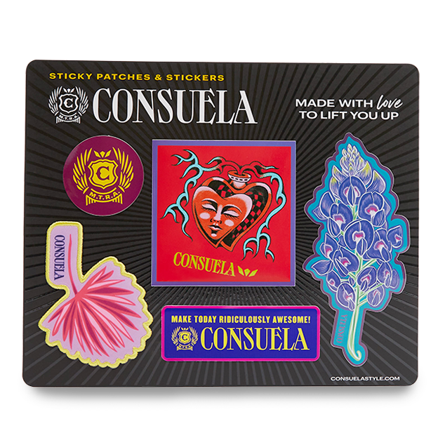 Consuela Board 8 Assorted Sticky Patches and Stickers