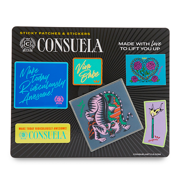 Consuela Board 9 Assorted Sticky Patches and Stickers