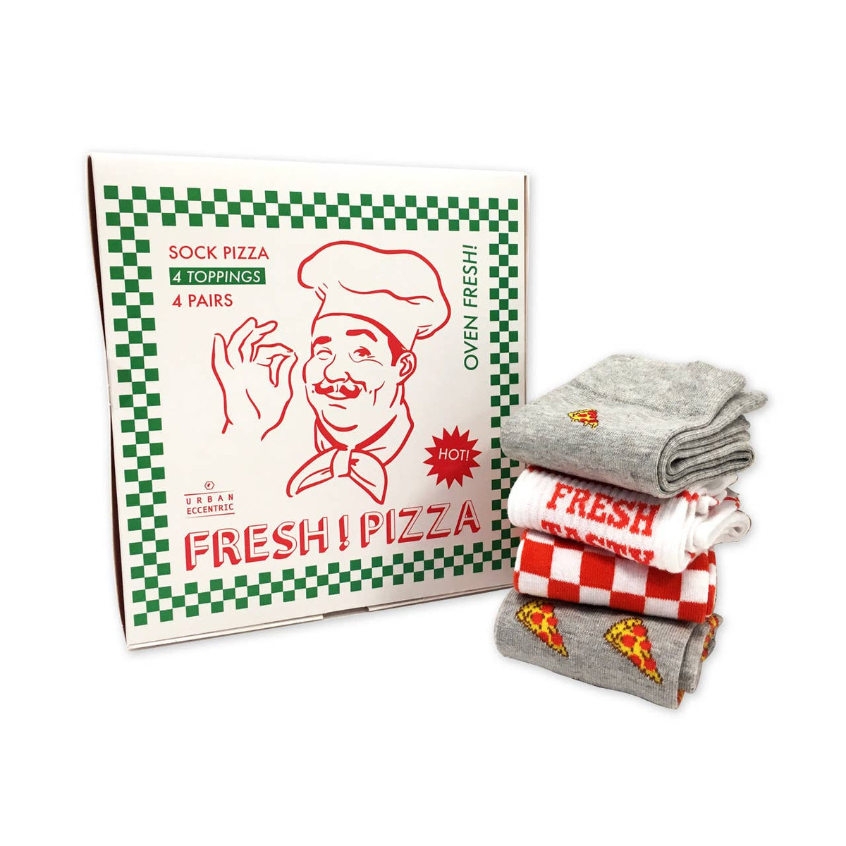 Pizza Socks Gift Set - Urban Eccentric - Mens - 4 Pairs