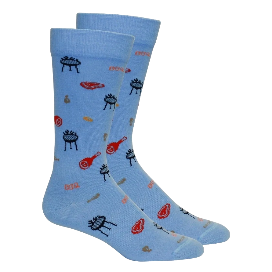 Que Socks (Bar-B-Que) - Della Blue - 1 pair