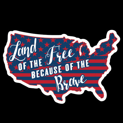 Rugged Land of the Free Decal