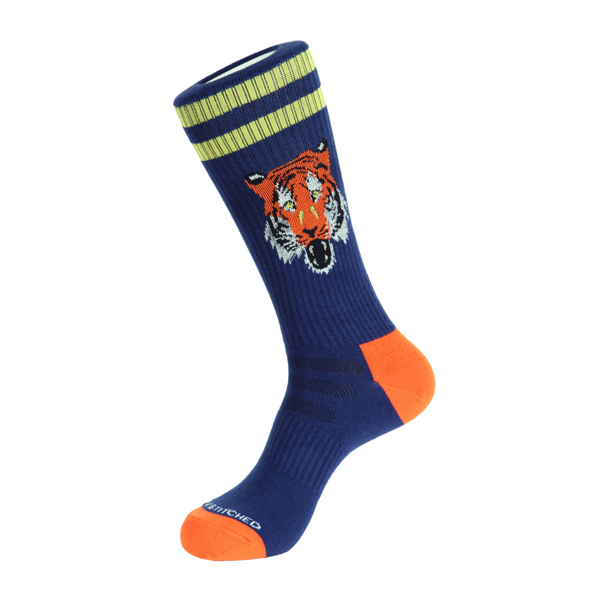 Navy Tiger Face Socks