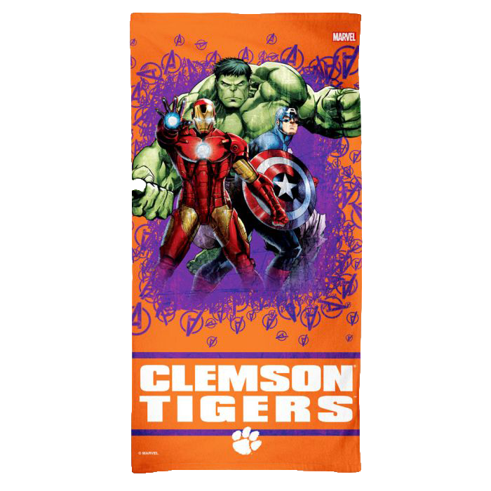 Clemson Tigers Marvel Spectra Beach Towel