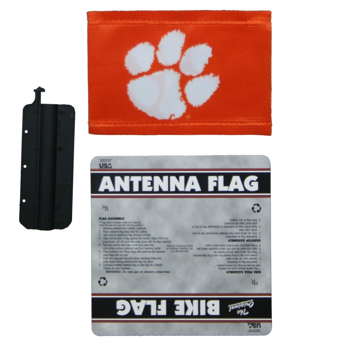 Antenna Flag-orange With White Tiger Paw - Mr. Knickerbocker