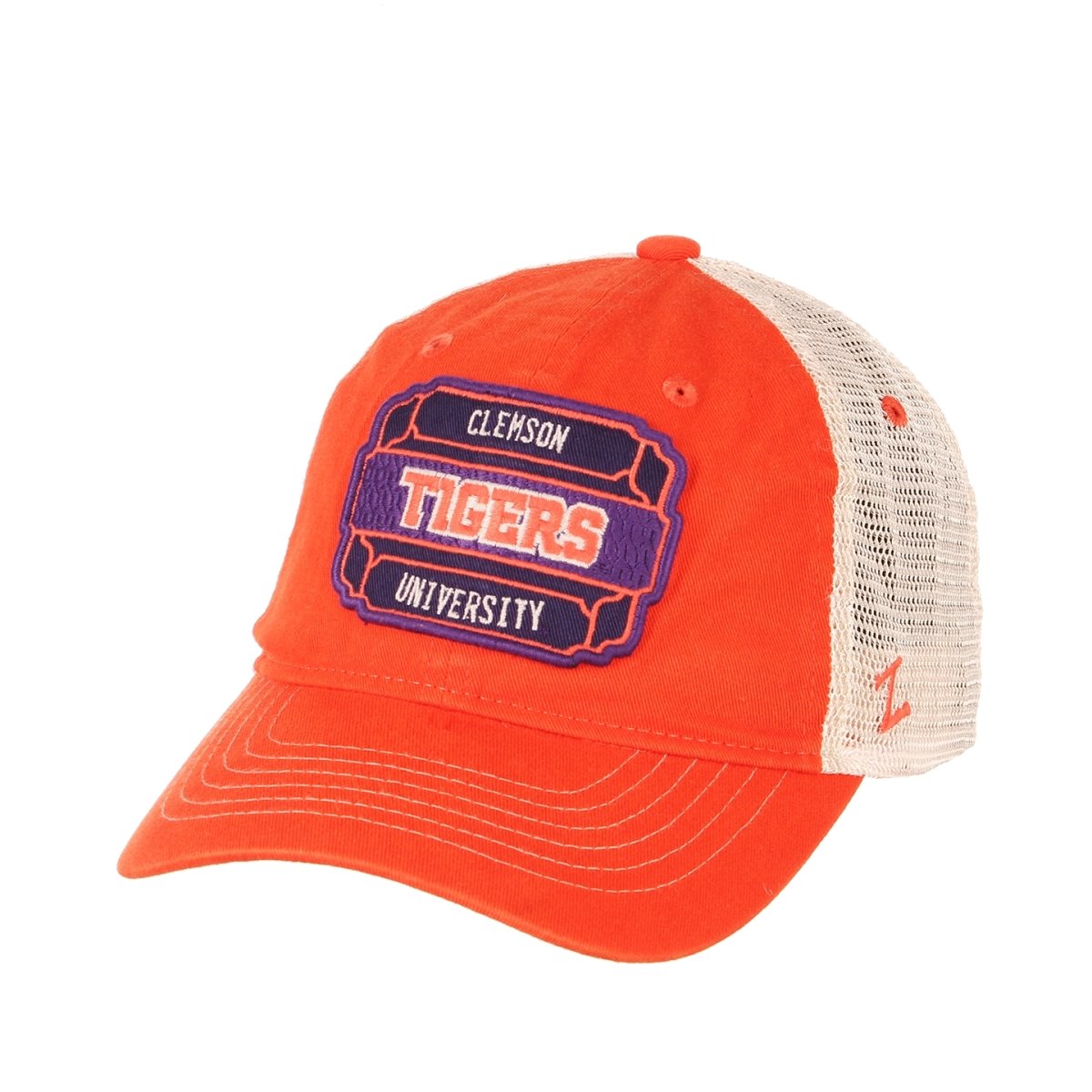 Clemson Tigers Detour University Patch Trucker Hat - Orange - Mr. Knickerbocker