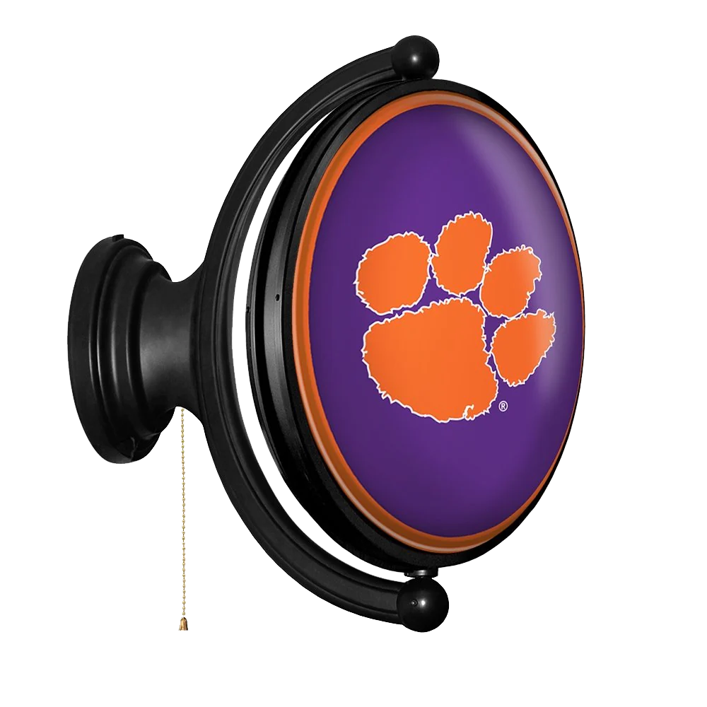 Clemson Tigers Original Oval Rotating Lighted Wall Sign