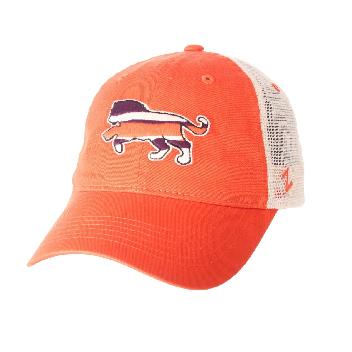 Clemson Tigers Striped Silhouette Trucker Hat - Orange - Mr. Knickerbocker