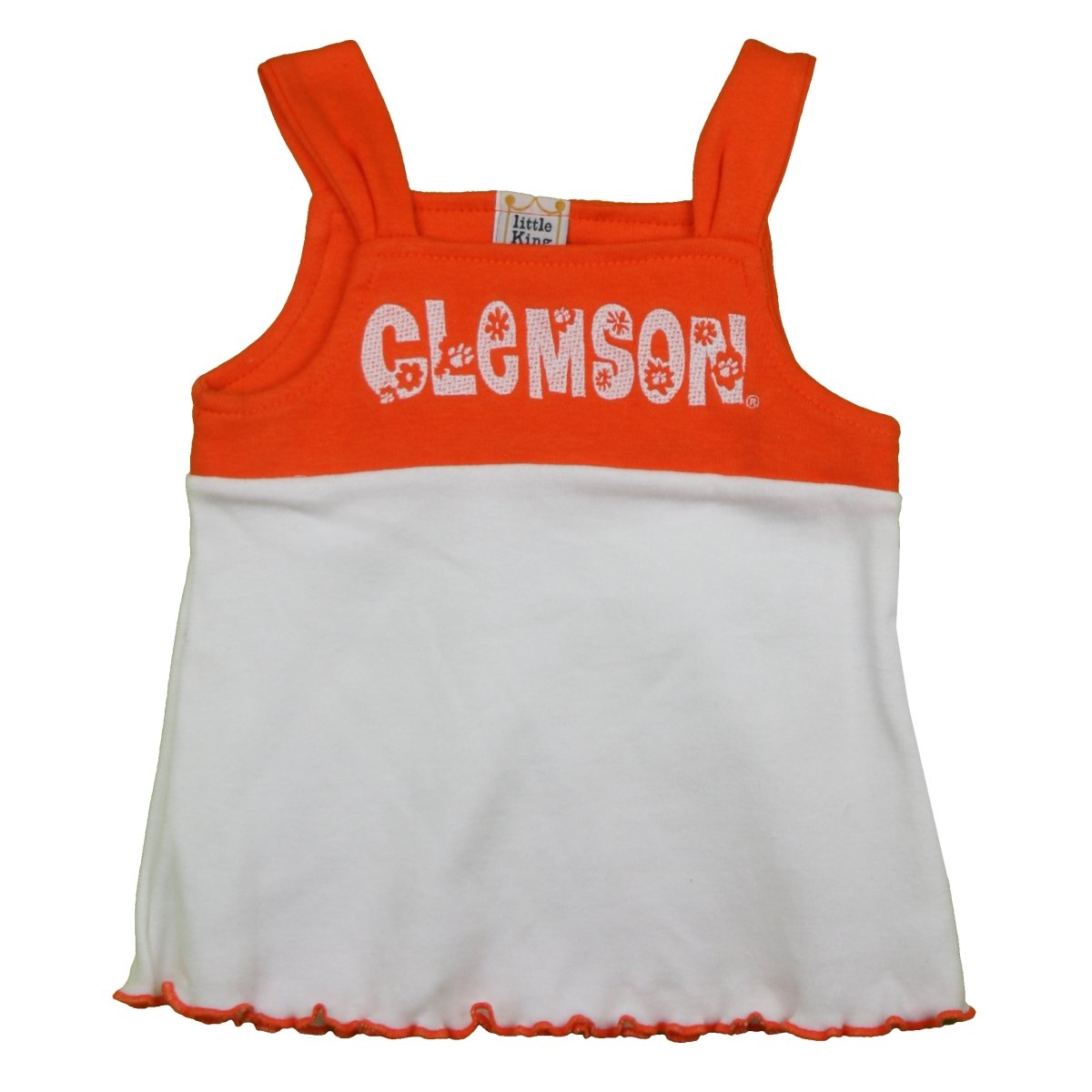 Infant Tank Dress With Bloomers Embroidered Clemson Flowers - Mr. Knickerbocker