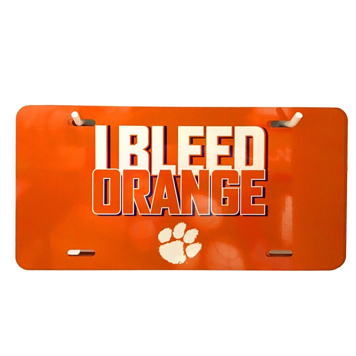 Metal License Plate I Bleed Orange - Mr. Knickerbocker