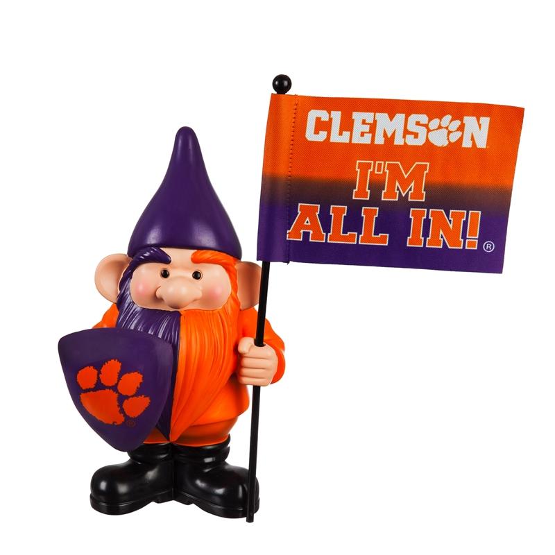 Orange and Purple Flag Holder Gnome - Mr. Knickerbocker