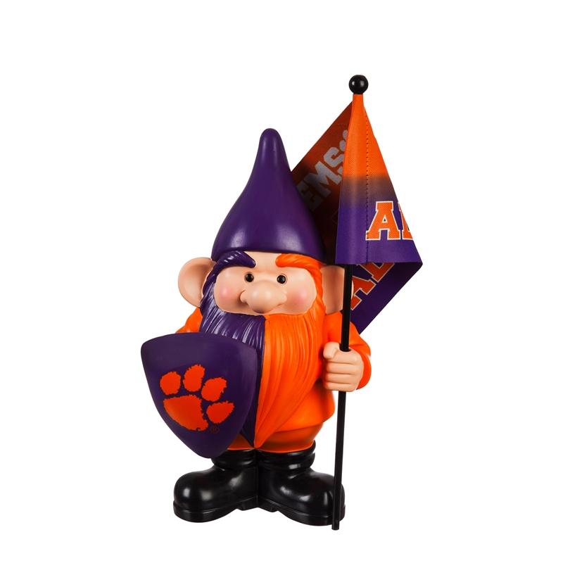 Orange and Purple Flag Holder Gnome - Mr. Knickerbocker