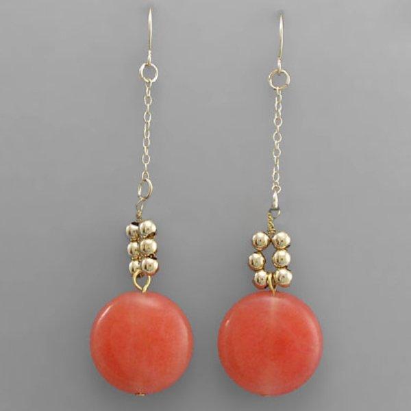 Orange Stone Dangle Earrings - Mr. Knickerbocker
