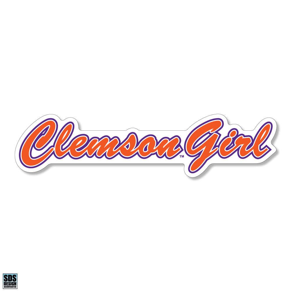 SDS Design Clemson Girl 10" Script Decal - Mr. Knickerbocker