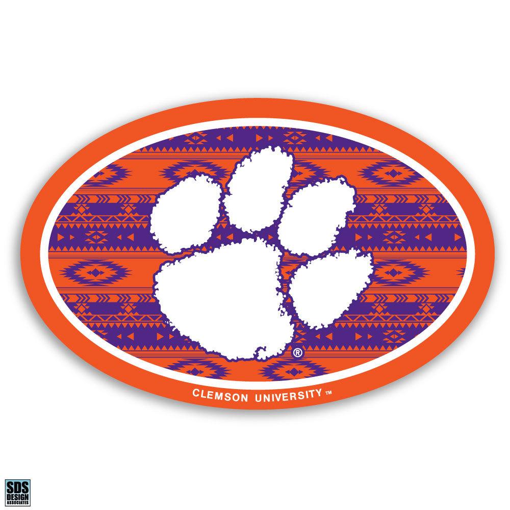 SDS Design Clemson Tigers Aztec Pattern Vinyl Decal - Mr. Knickerbocker