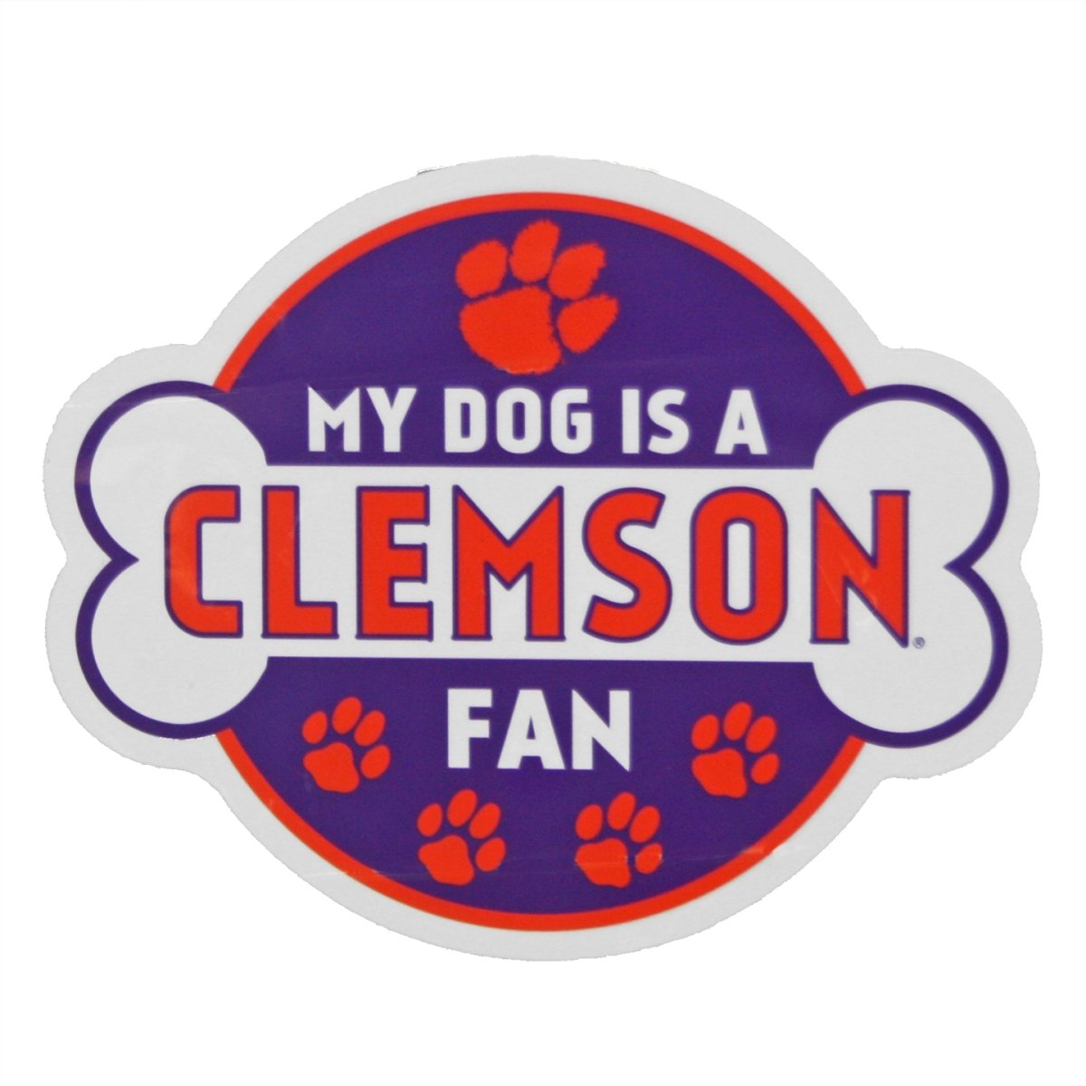 SDS Design Clemson Tigers &quot;My Dog Is a Clemson Fan&quot; Magnet - Mr. Knickerbocker