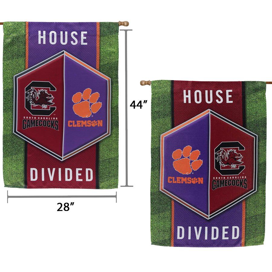 Clemson and South Carolina House Divided Flag