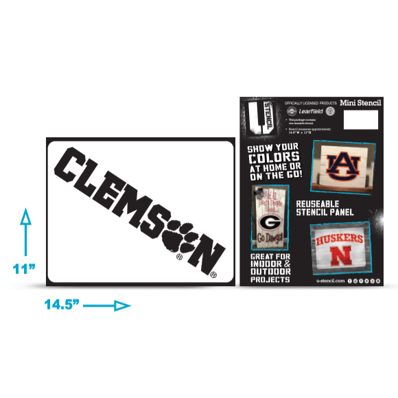 U-stencil Clemson Tigers Stencil - 11&quot; X 14.5&quot; - Mr. Knickerbocker