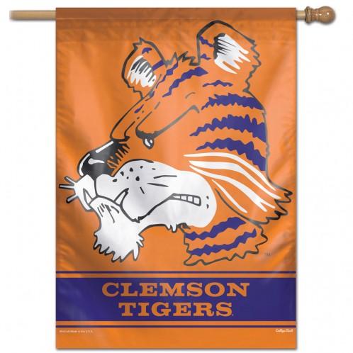 Wincraft Clemson Tigers College Vault &quot;Tiger Head&quot; 28&quot;x 40&quot; Vertical Flag - Mr. Knickerbocker